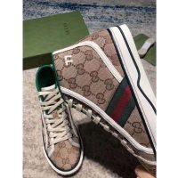 Gucci Men’s Gucci Tennis 1977 High Top Sneaker Beige Original GG Canvas