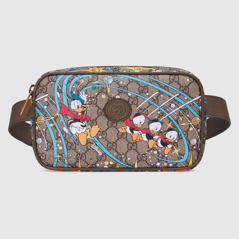 Gucci Unisex Disney x Gucci Donald Duck Print Belt Bag Leather