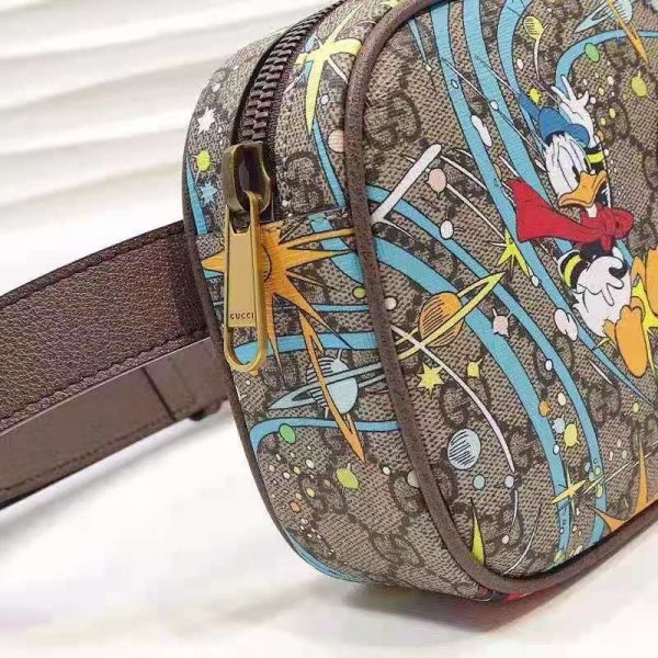 Gucci Unisex Disney x Gucci Donald Duck Print Belt Bag Leather Interlocking G (13)