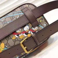 Gucci Unisex Disney x Gucci Donald Duck Print Belt Bag Leather Interlocking G