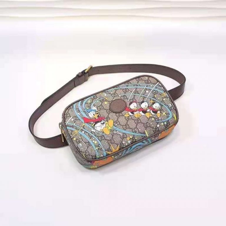 Gucci Unisex Disney x Gucci Donald Duck Print Belt Bag Leather