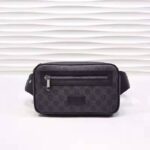 Gucci Unisex GG Black Belt Bag Black/Grey Soft GG Supreme - Image 2