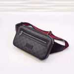 Gucci Unisex GG Black Belt Bag Black/Grey Soft GG Supreme - Image 5