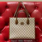 Gucci Unisex GG Small Tote Bag Beige/Ebony GG Supreme Canvas - Image 2