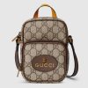 Gucci Unisex Neo Vintage Mini Bag Beige Ebony GG Supreme Canvas