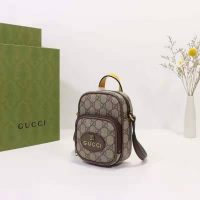 Gucci Unisex Neo Vintage Mini Bag Beige Ebony GG Supreme Canvas