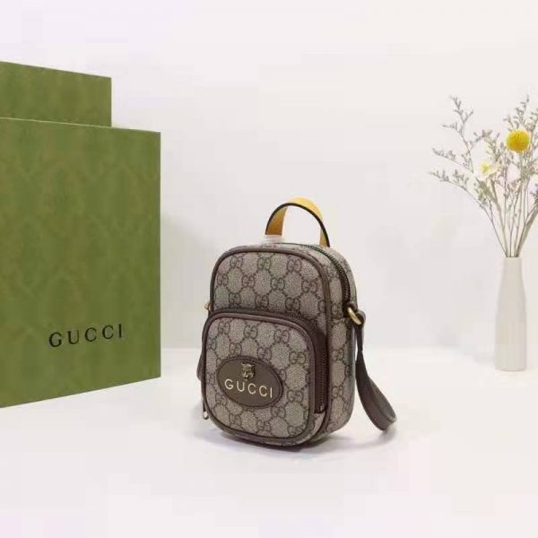 Gucci Unisex Neo Vintage Mini Bag Beige Ebony GG Supreme Canvas (3)