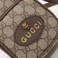 Gucci Unisex Neo Vintage Mini Bag Beige Ebony GG Supreme Canvas