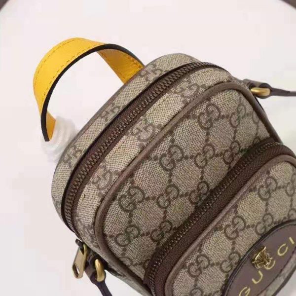 Gucci Unisex Neo Vintage Mini Bag Beige Ebony GG Supreme Canvas (7)