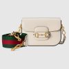 Gucci Women Gucci Horsebit 1955 Mini Bag Leather Green Red Web-White