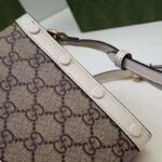 Gucci Women Horsebit 1955 Mini Bag Beige Ebony GG Supreme Canvas - Image 11