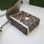 Gucci Women Horsebit 1955 Mini Bag Beige Ebony GG Supreme Canvas - Image 3