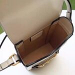 Gucci Women Horsebit 1955 Mini Bag Beige Ebony GG Supreme Canvas - Image 9