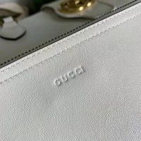 Gucci Women Medium Tote with Double G White Leather