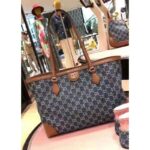 Gucci Women Ophidia GG Medium Tote Double G Organic GG Jacquard Denim – Bild 2
