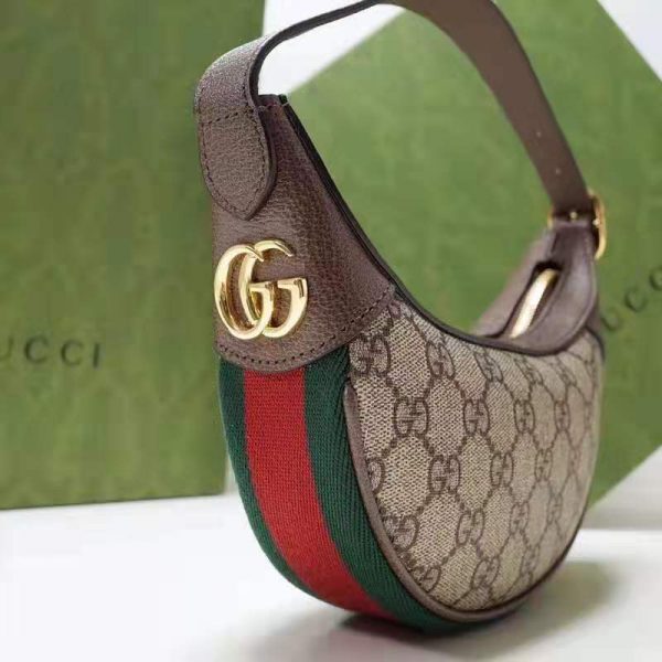 Gucci Women Ophidia GG Mini Bag Beige Ebony GG Supreme Canvas (10)