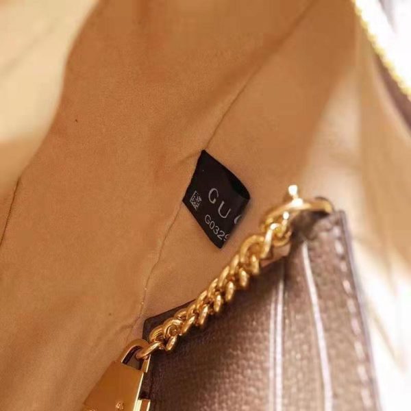 Gucci Women Ophidia GG Mini Bag Beige Ebony GG Supreme Canvas (14)