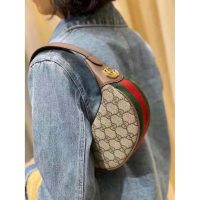 Gucci Women Ophidia GG Mini Bag Beige Ebony GG Supreme Canvas