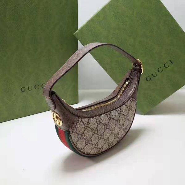 Gucci Women Ophidia GG Mini Bag Beige Ebony GG Supreme Canvas (8)