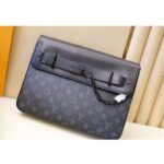 Louis Vuitton LV Men Pochette Steamer Monogram Eclipse Coated Canvas - Image 2