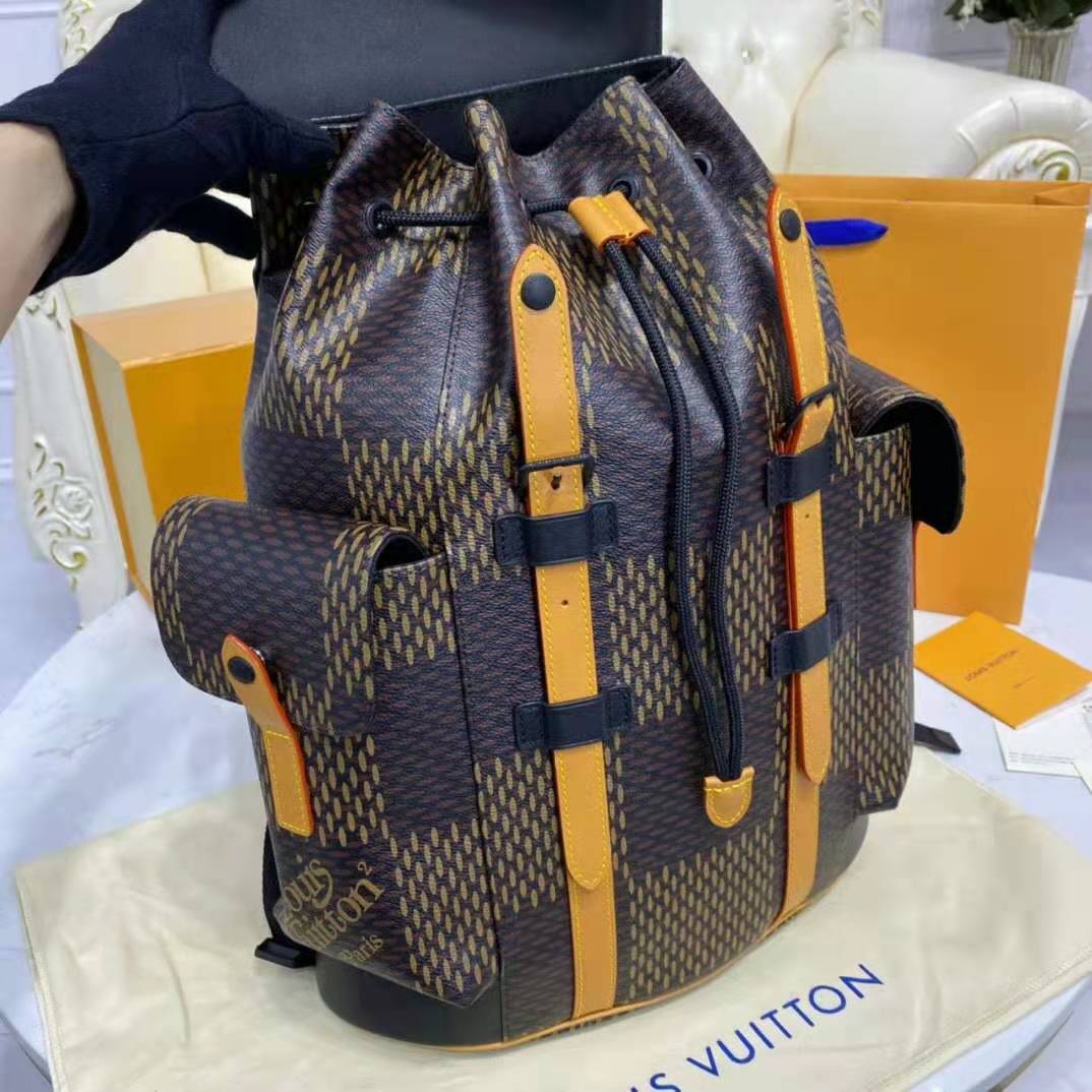 Louis Vuitton x Nigo Christopher Backpack Damier Ebene Giant PM Brown