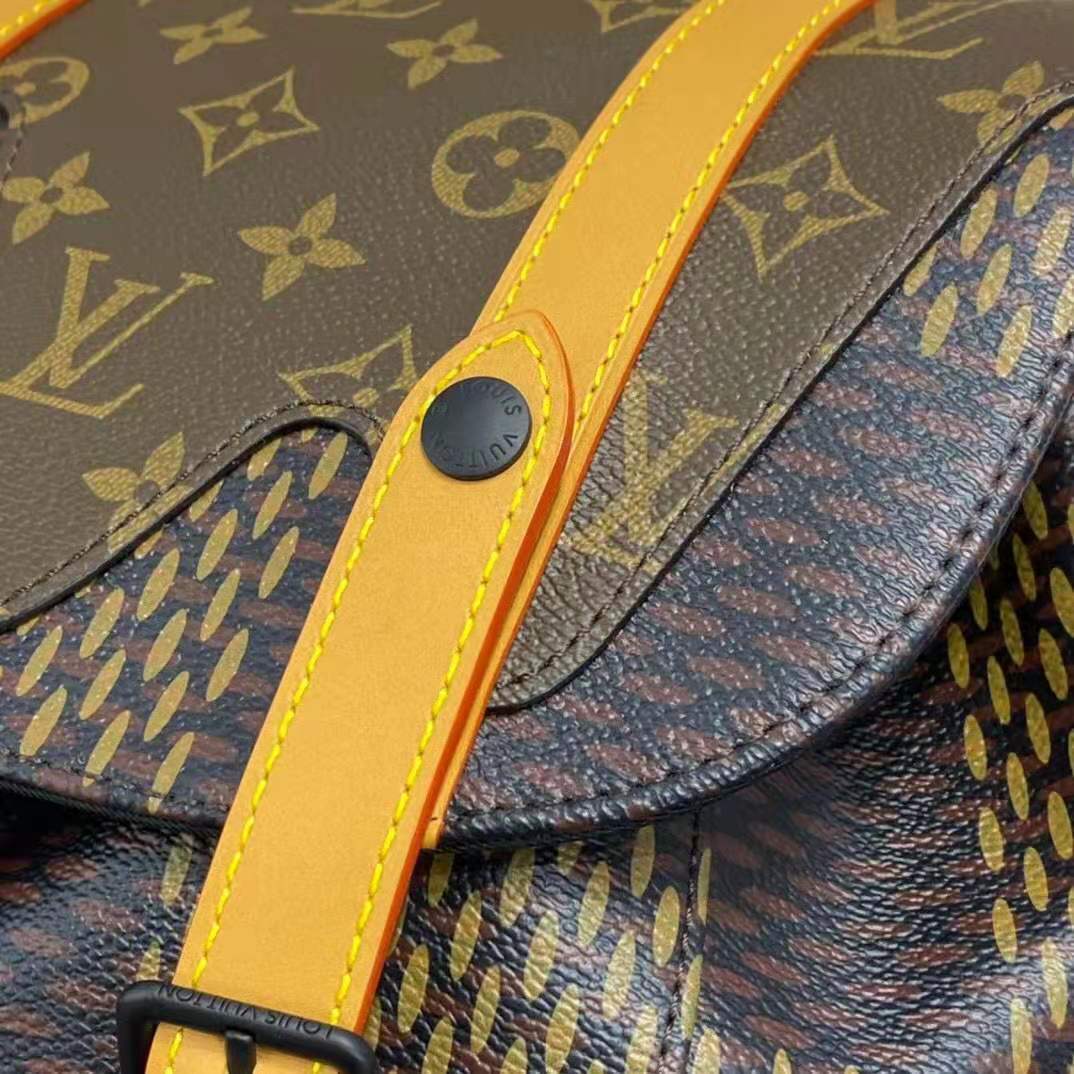 LV LV Unisex Christopher PM Giant Damier Ebene Monogram Coated Canvas in  2023