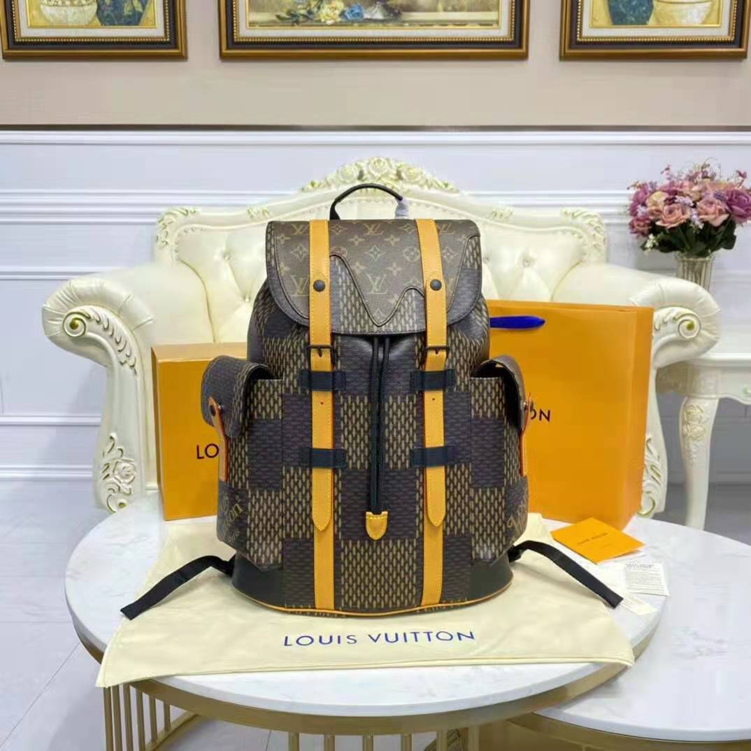 Louis Vuitton DAMIER 2020 SS Louis Vuitton Nigo Christopher Backpack Damier  Ebene Giant