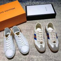 Louis Vuitton LV Unisex Luxembourg Sneaker Monogram-Embossed Grained Calf Leather