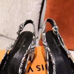 Louis Vuitton LV Women 1854 Louise Slingback Pumps Calf Leather Monogram Canvas – Image 8