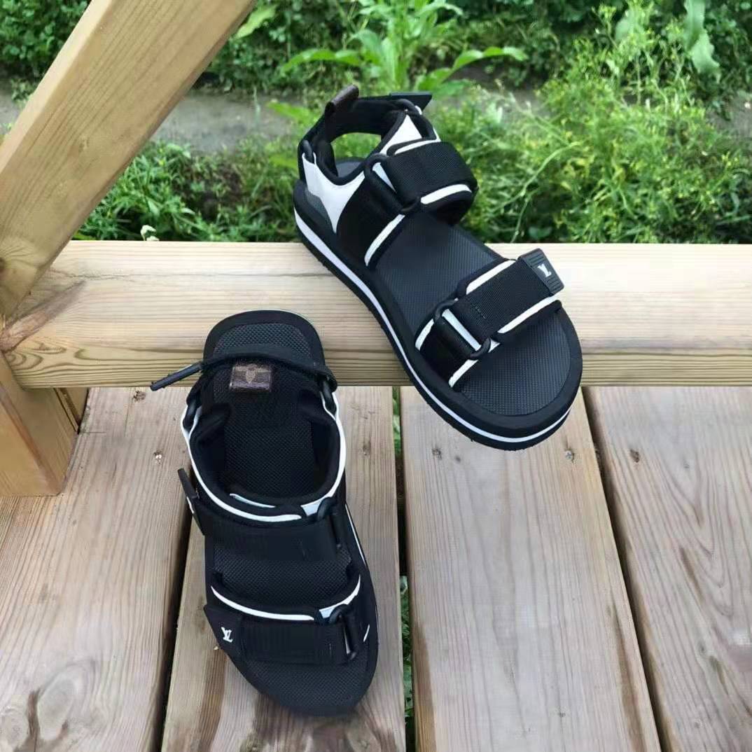 Buy Louis Vuitton La Coach Line LV Initial Fur Sandals FA0177 Black 7.5  Black from Japan - Buy authentic Plus exclusive items from Japan