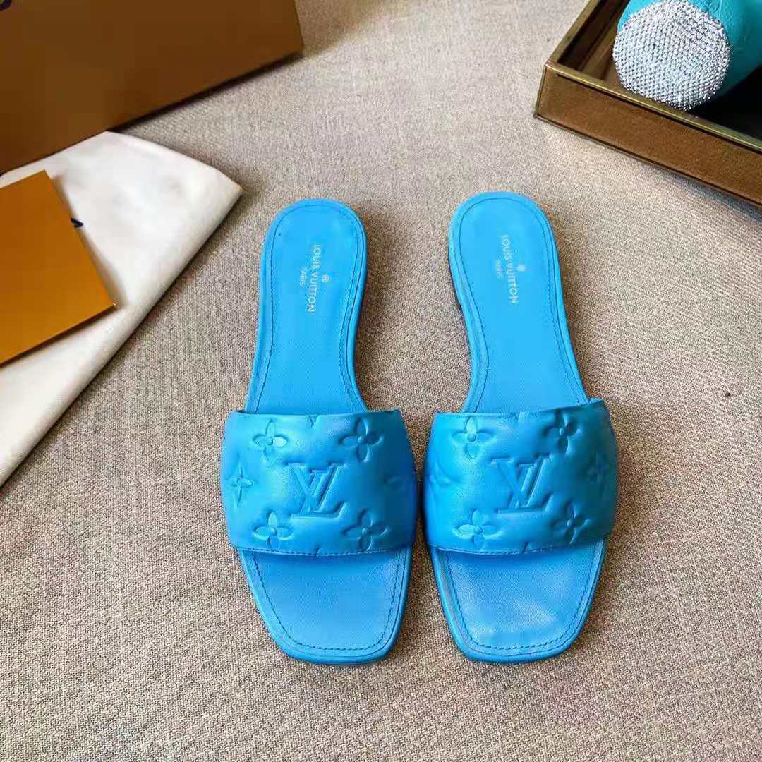 Louis Vuitton Oasis Mule LV Blue For Women - Clothingta