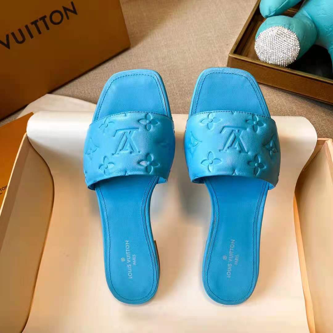 Louis Vuitton Oasis Mule LV Blue For Women - Clothingta