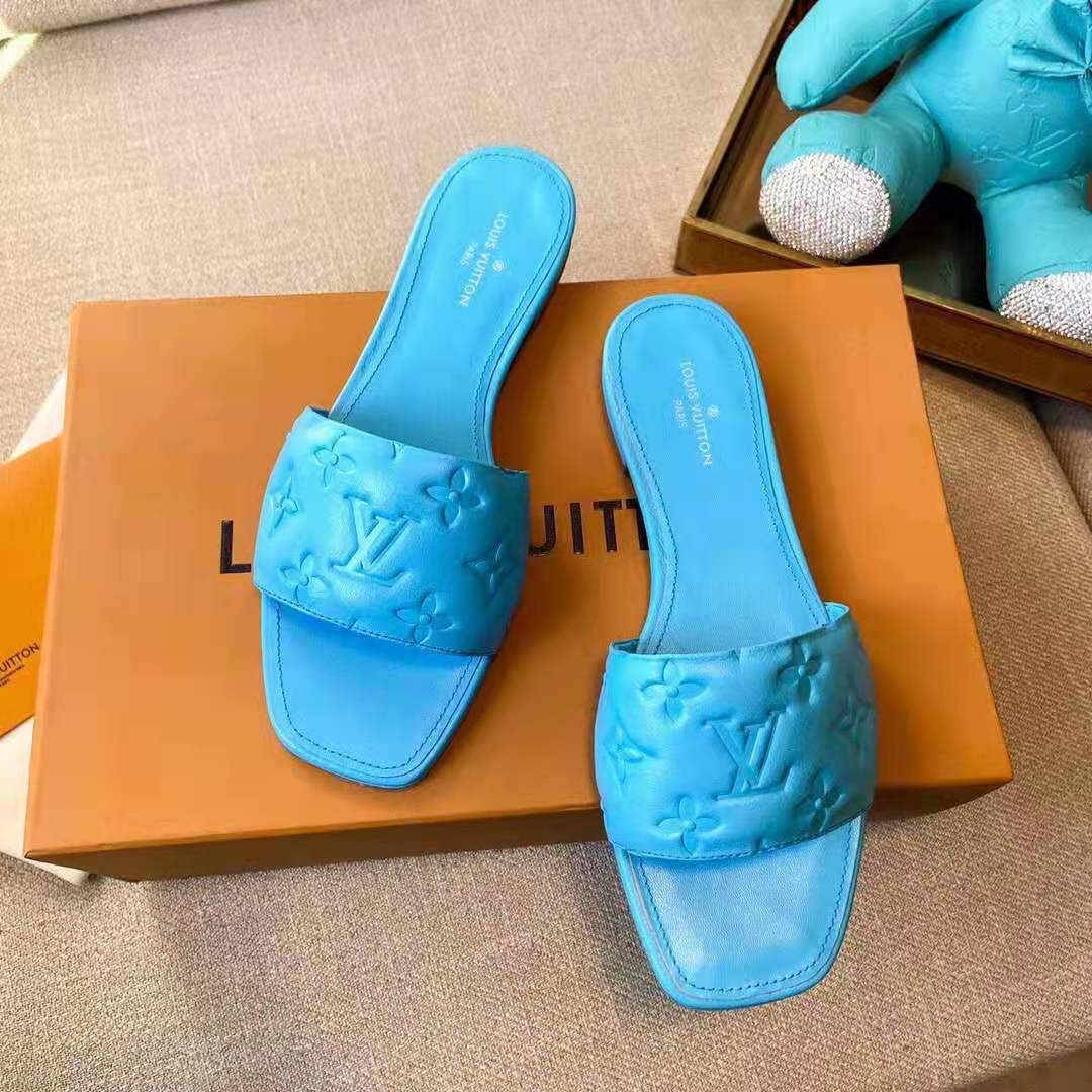 Louis Vuitton Oasis Mule LV Blue For Women - Clothingta