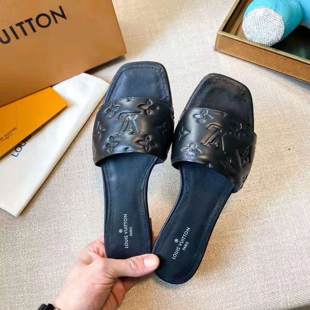 Louis Vuitton Marylin Flat Mules in Black — LSC INC