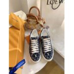 Louis Vuitton LV Women Since 1854 Time Out Sneaker Jacquard Textile Blue - Image 4