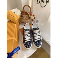 Louis Vuitton LV Women Since 1854 Time Out Sneaker Jacquard Textile Blue