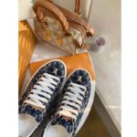 Louis Vuitton LV Women Since 1854 Time Out Sneaker Jacquard Textile Blue - Image 6