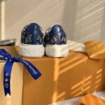 Louis Vuitton LV Women Since 1854 Time Out Sneaker Jacquard Textile Blue - Image 7