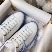 Louis Vuitton LV Women Time Out Sneaker Printed Calf Leather Light Blue