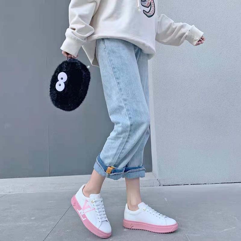 WMNS) Louis Vuitton Time Out Sneaker 'Pink Monogram' 1A5U0X - KICKS CREW