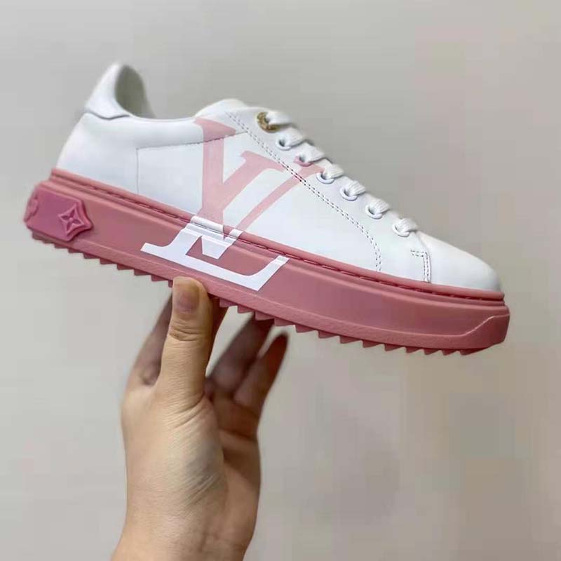 Time out leather trainers Louis Vuitton Pink size 36 EU in Leather -  31965711