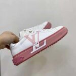 Louis Vuitton LV Women Time Out Sneaker Printed Calf Leather Light Pink – Image 8