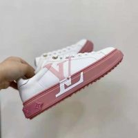 Louis Vuitton LV Women Time Out Sneaker Printed Calf Leather Light Pink