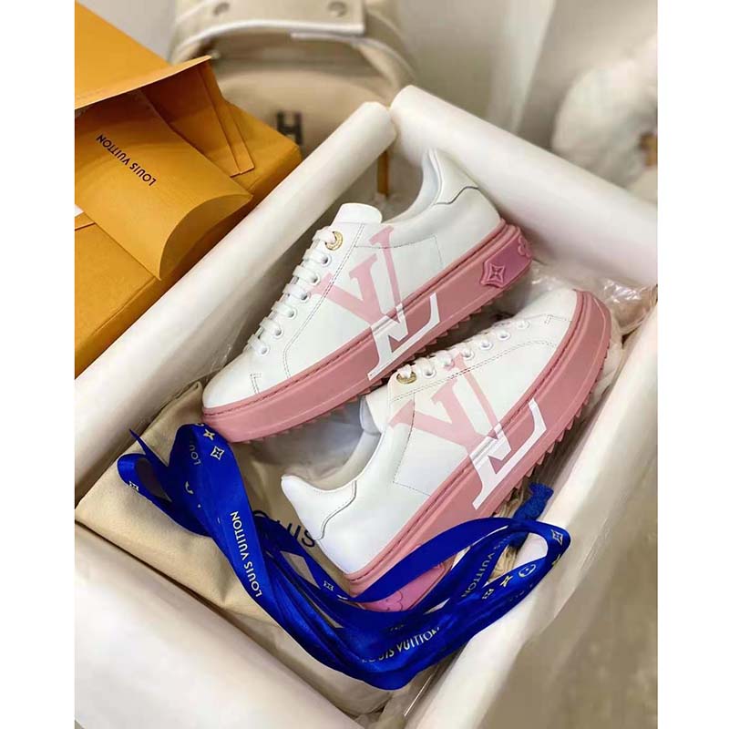 Louis Vuitton - Authenticated Time Out Trainer - Leather Pink For Woman, Very Good condition