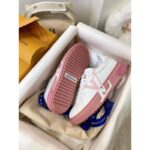 Louis Vuitton LV Women Time Out Sneaker Printed Calf Leather Light Pink – Image 6