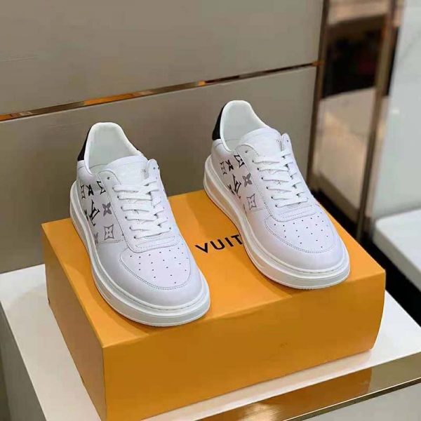 Louis Vuitton Men Beverly Hills Sneaker Monogram-Lasered Grained Calf Leather Epi Calf Leather (3)