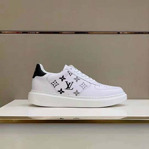 Louis Vuitton Men Beverly Hills Sneaker Monogram-Lasered Grained Calf Leather Epi Calf Leather (4)