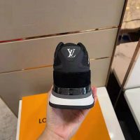 Louis Vuitton Men Run Away Sneaker Black Mix of Materials Monogram Flowers