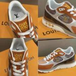Louis Vuitton Men Run Away Sneaker Suede Calf Leather and Monogram Canvas - Image 11