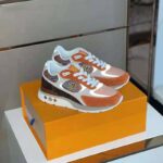 Louis Vuitton Men Run Away Sneaker Suede Calf Leather and Monogram Canvas - Image 5